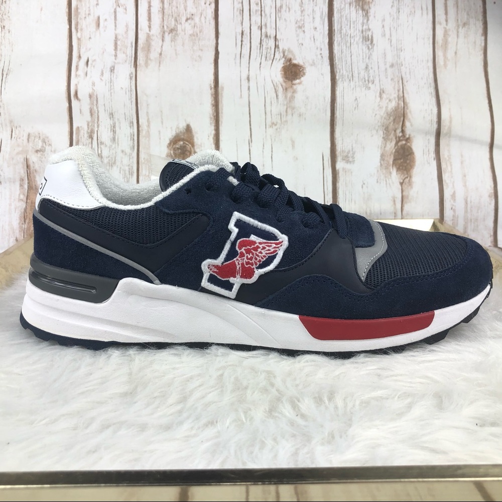 NEW Polo Ralph Lauren Trackster 100 Navy Sneakers - Picture 2 of 12